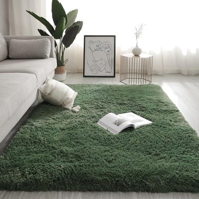 Teppich Wohnzimmer 50x80cm Rutschfest Flauschig Hochflor Weich