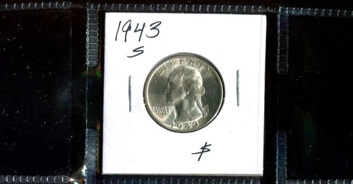 Washington Quarter 1943 S in Frosty Choice BU condition