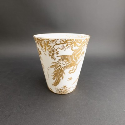 Royal Crown Derby Gold Aves Trembleuse Chocolate Cup & Saucer Set