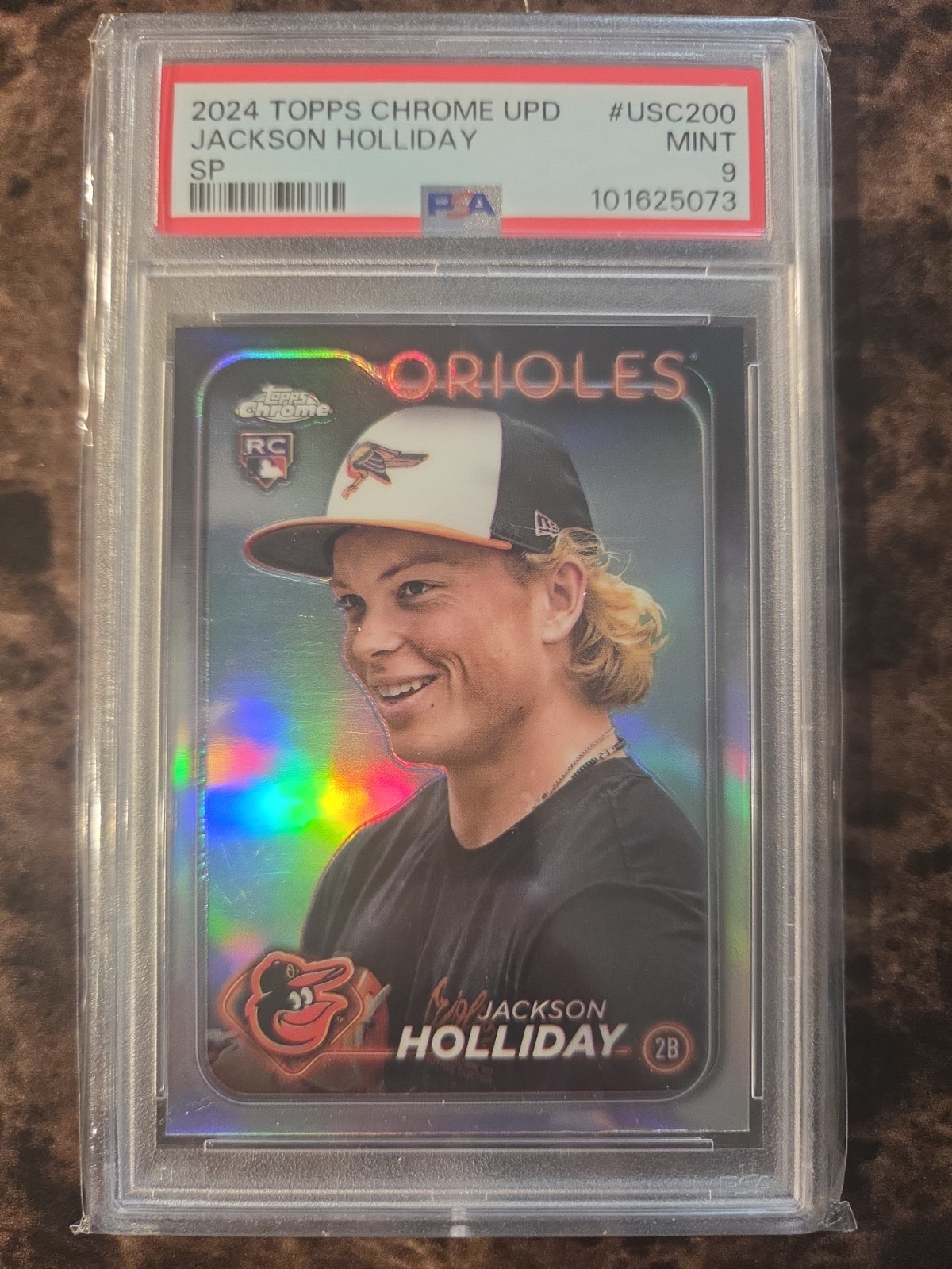 2024 Topps Chrome Update Image Variation Jackson Holliday SP #USC200 (RC) PSA 9 view 1