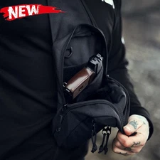 US Quick Access Concealed Carry Sling Bag Tactical Backpack Gun Holster EDC Bag