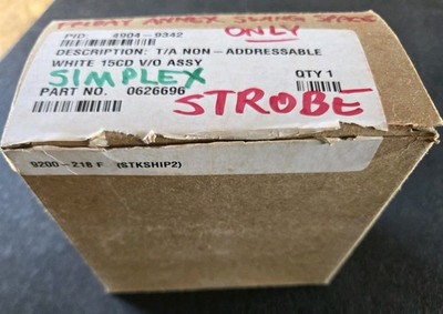 SIMPLEX 4904-9342 15CD WHITE WALL MOUNT STROBE 0626696 - BRAND NEW