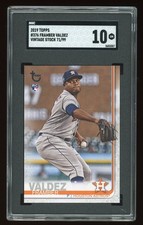 2019 Topps #376 Framber Valdez Vintage Stock SGC 10 GEM MINT Rookie Card (RC). rookie card picture