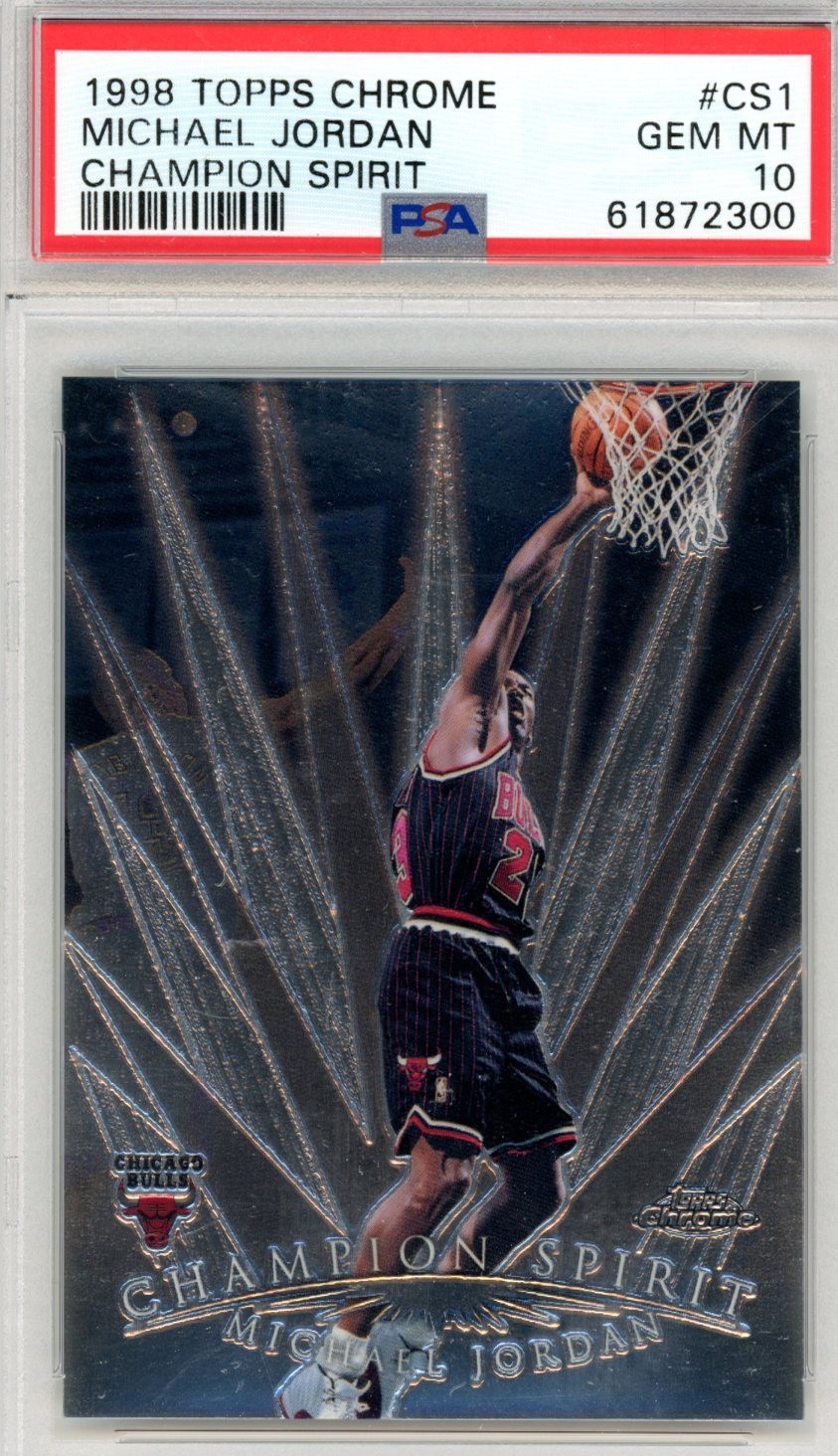 1998-99 Topps Chrome Champion Spirit #CS1 MICHAEL JORDAN PSA 10 Bulls HOF