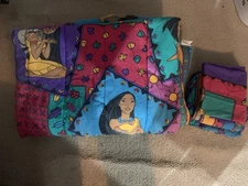 Vintage 90s Disney Pocahontas Reversible Twin Comforter Blanket Twin Bedding Set
