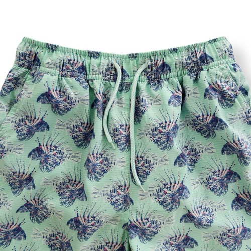 Peter Millar Seaside Collection Boys Size Medium 9/10 Lionfish Swim Trunk NWT - Picture 2 of 14