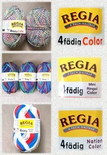 4-fädig Color by Regia (75% New Wool/25% Nylon) 3 Variations