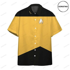 Star Trek The Next Generation Yellow Uniform For Men Women Custom Hawaiia