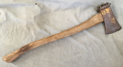 Vintage Log Marking Hammer Axe - Hand Made Custom Oregon Brand - 28'' Wood Handle