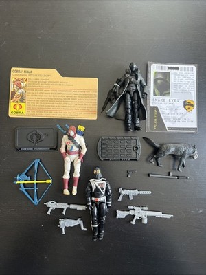 Vintage 90/00s GI Joe Figure Lot Hasbro Bundle Of 3 W/ Snake Eyes Storm Shadow