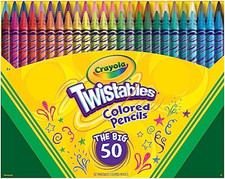 Crayola Twistables Colored Pencil Set (50Ct),...