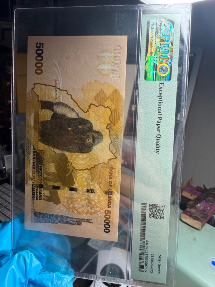 UGANDA 50000 Shillings, PMG 67 Graded 2021 Banknote, East African Currency - Image 2 of 4