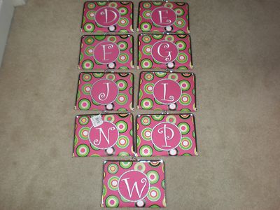MSC MONOGRAM INITIAL PHOTO CLUTCH  D E F G L N P W  SOLD SEPARATE SEE DETAILS