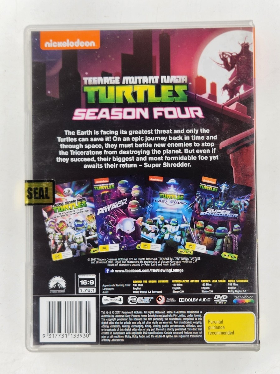 Teenage Mutant Ninja Turtles Season Four DVD Series 4 2017