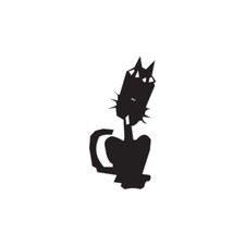 Cat Scary Drawing - Vinyl Decal Sticker - Multiple Color  Sizes - ebn1300