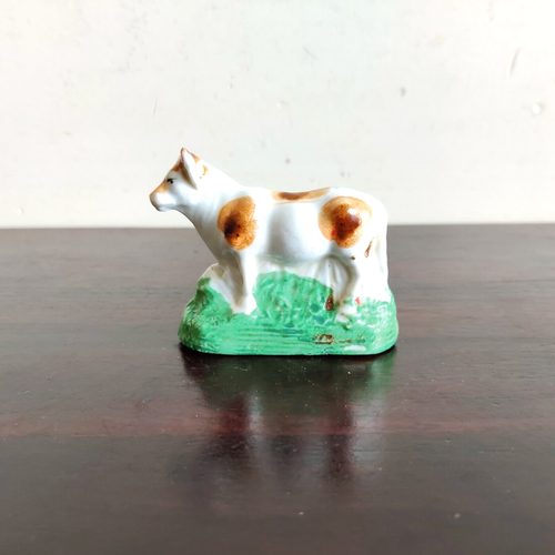 1930s Vintage Porcelain Cow Figurine Statue Japan Decorative Collectible C118 - 第 1/8 張圖片