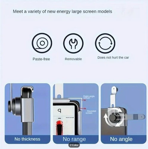 Améliore le support téléphone voiture utilisation écran, idéal pour Tesla Model 3 et Y voiture électrique - Photo 10 sur 13