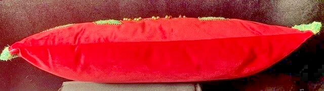 SAFAVIEH Cinnamon Joy 12" x 20" Holiday Pillow, Green/Red - Image 3 of 4