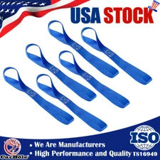 6Pack Soft Loop Tie Down Straps Lashing Heavy Duty Motorcycle Handlebar 4500LBS