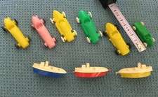 6 Modellautos Modelle 3 Schiffe Boote Wiking? Ü-Ei? H0 Modell? Vintage