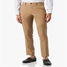 Mens Suit Pants Casual Slim Solid Pants Business Office Long Dress Trousers