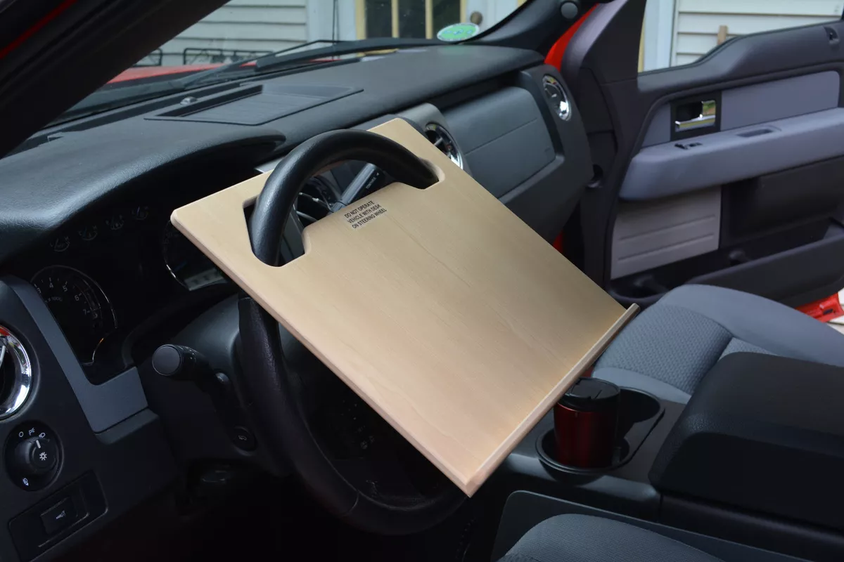 Steering wheel laptop holder deals