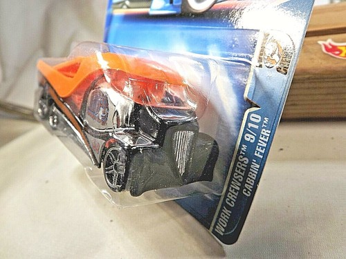 2003 Hot Wheels #186 Work Crewsers 9/10 CABBIN' FEVER Black/Orange w/Chrome PR5s - Picture 4 of 7