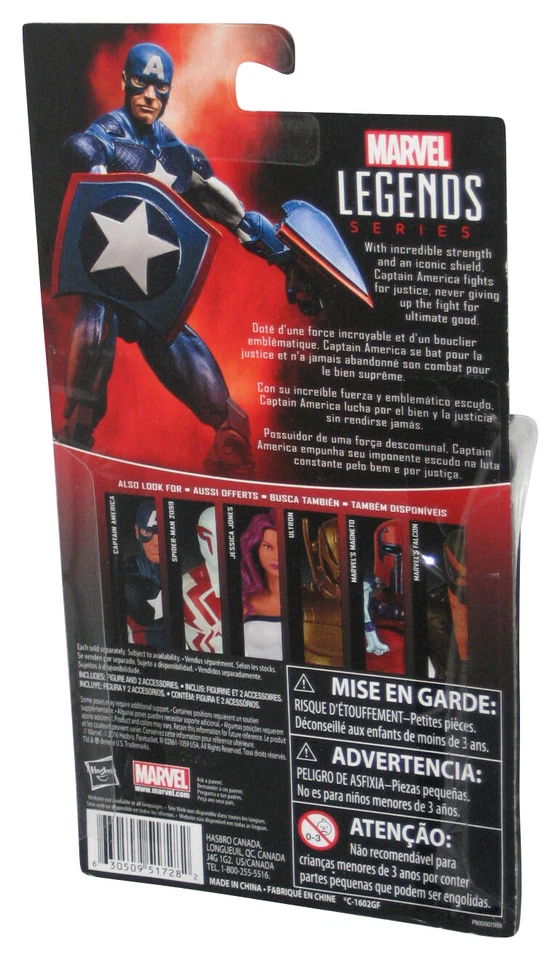 Figura de acción Hasbro Capitán América (2016) Marvel Legends 3,75 pulgadas Foto 2 de 4