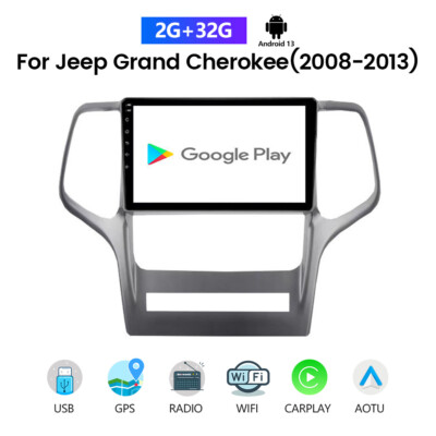 32G Android 13 Car Stereo Radio Carplay GPS für Jeep Grand Cherokee 2008-2013