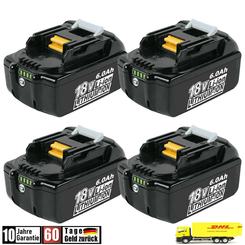 4-Pack For Makita 18V 6.0Ah LXT Lithium-Ion Tool Battery BL1830 