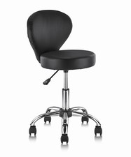 Rolling Swivel Salon Stool Chair with Back Support Adjustable Hydraulic Office