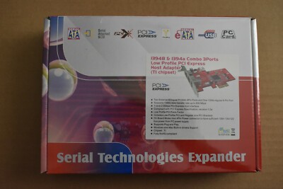 Koutech IO-PEFW332 Low Profile PCIe Host Adapter 3-Port 1394B & 1394A