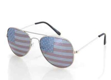 American USA Flag UV400 Aviator Sunglasses