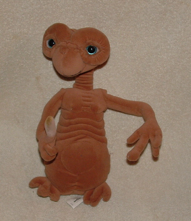Plush 12" E T Extra Terrestrial Extending Neck Toys R Us Universal Studios ET