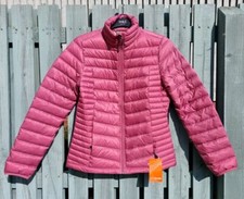 Ems Techdown Womens Down Feather Packable Lightweight Jacket Pink Medium M Uk 10
