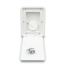 B&B Molders RV Fresh Water Inlet Lockable Gravity Hatch Accepts 1-1/4" Hose94249