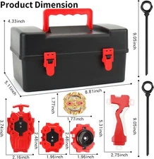 BananMelonBM Battling Top Burst Gyro Toy Set for Kids, 12 Spinning Tops, 3 Launc