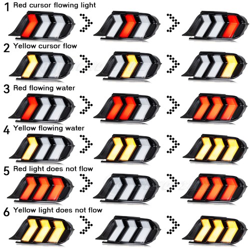 HC LED Tail Lights For Ford Mustang 2015-2022 variable Sequential turn signal 2p - Picture 3 of 12
