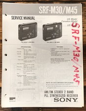 Sony SRF-M30 SRF-M45 Portable Radio / Receiver Service Manual Original 