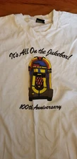 JUKEBOX 100th Anniversary T Shirt   xl   vtg  "Its all on the Jukebox"  USA RARE