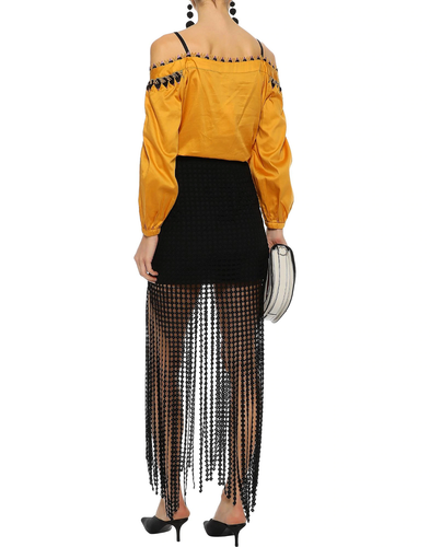 New TEMPERLEY LONDON Tumeric Autumn Hue Agnes Off Shoulder Top Size US 8 ($725) - Picture 2 of 9