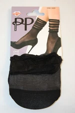 Pretty Polly ~ SLOUCH TOP ANKLET ~ socks BNWT ~  black  O/S