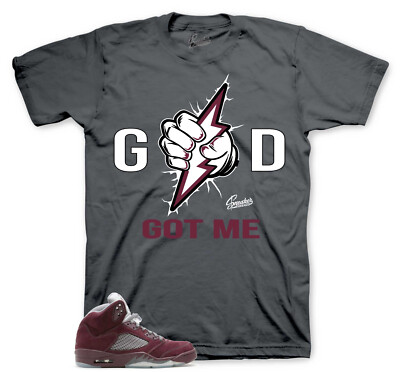 Tees To Match Jordan Burgundy Sneakers God Got Me Shirt