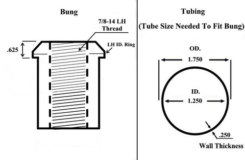 MOLY 4 LINK 7/8 x 7/8-14 XM-14 ROD END KIT WITH 7/8 TO 5/8 HMS .250 BUNGS HEIMS - Picture 7 of 8