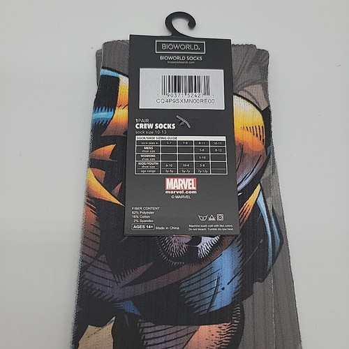Calcetines Wolverine Claws Out para hombre sublimados 1 par Marvel Comics X-Men Xmen - Imagen 5 de 5