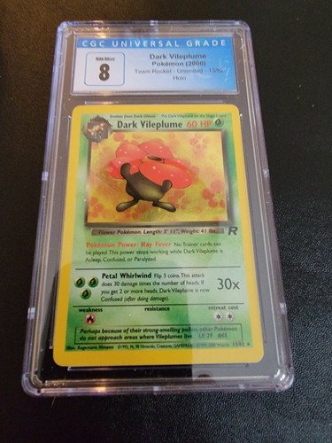 Dark Vileplume (Unlimited) graded CGC 8 for sale on eBay