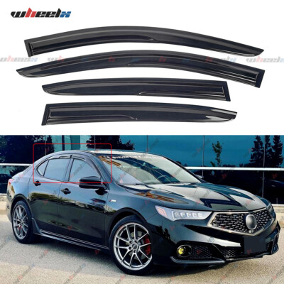 For 2015-2020 Acura TLX JDM Mugen Style Window Visor Vent Rain Guards Deflector