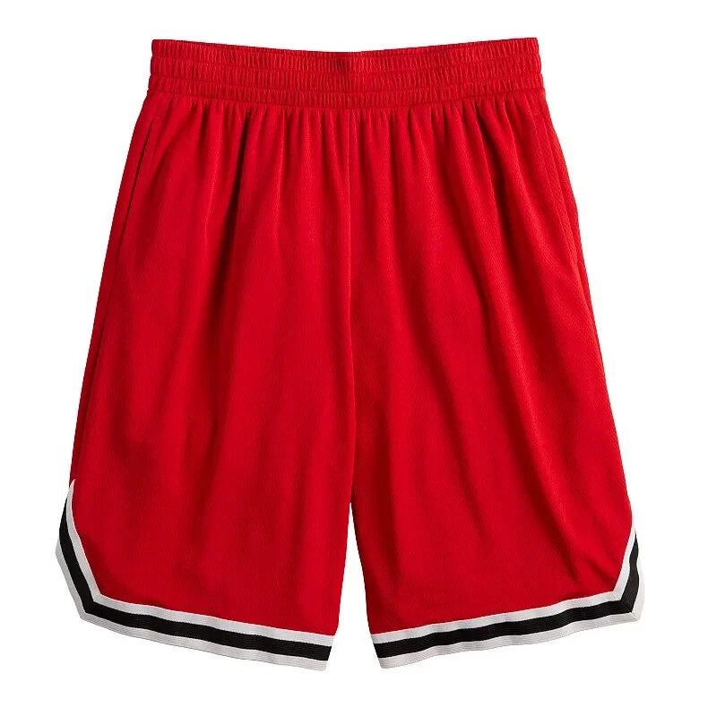 NEW Mens Tek Gear 11 Retro Trim Basketball Shorts, Red, Size XL