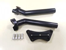 Black 8.5" Handlebar Risers Top Clamp For Harley Road King Tour Super Glide Dyna