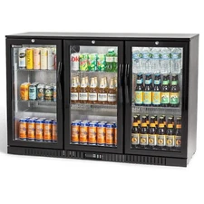 Procool Counter Height 54" Wide 3-door Glass Back Bar Cooler Fridge